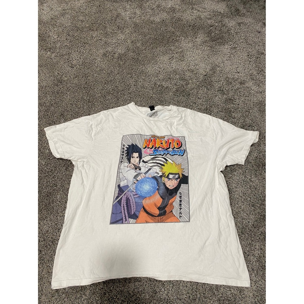 Ripple Junction Naruto Shippuden T-Shirt Mens 2XL White Excellent Anime‎ Graphic